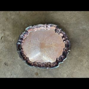 Oval Silver Serving Tray